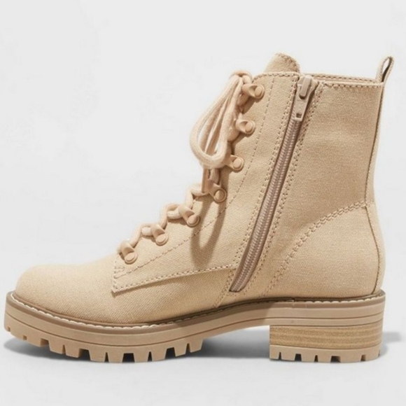 Women's Parker Lace-Up Combat Boots - Universal Thread™ Tan - Picture 2 of 7